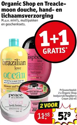 Kruidvat Organic Shop en Treaclemoon douche, hand en lichaamsverzorging aanbieding