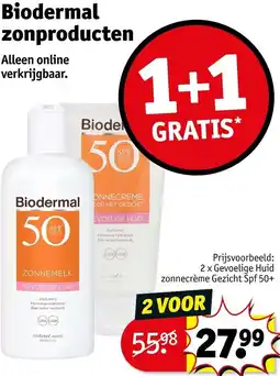 Kruidvat Biodermal zonproducten aanbieding