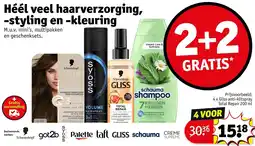Kruidvat Héél veel haarverzorging, styling en kleuring aanbieding