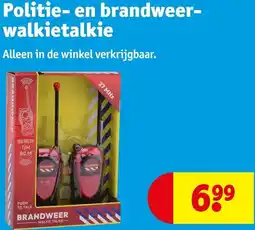Kruidvat Politie en brandweer walkie talkie aanbieding