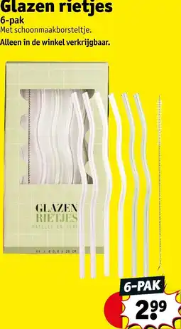 Kruidvat Glazen rietjes aanbieding
