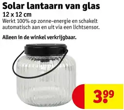 Kruidvat Solar lantaarn van glas aanbieding