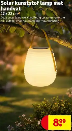 Kruidvat Solar kunststof lamp met handvat aanbieding