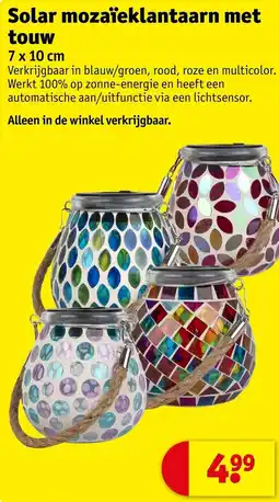 Kruidvat Solar mozaïeklantaarn met touw aanbieding