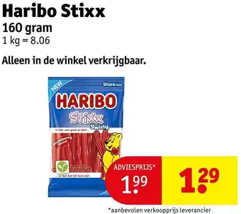 Kruidvat Haribo Stixx aanbieding
