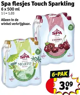 Kruidvat Spa flesjes Touch Sparkling aanbieding