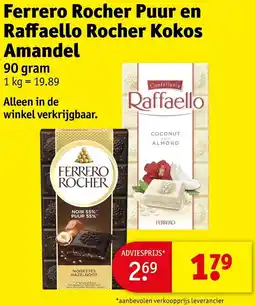 Kruidvat Ferrero Rocher Puur en Raffaello Rocher Kokos Amandel aanbieding