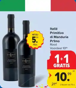 Carrefour Italië Primitivo di Manduria Pr1mo aanbieding