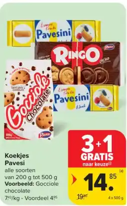 Carrefour Koekjes Pavesi aanbieding
