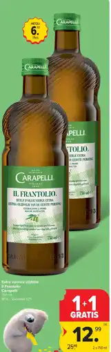 Carrefour Eextra zuivere olijfolie il frantolio carapelli aanbieding