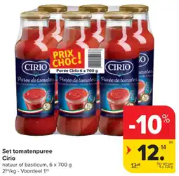 Carrefour Set tomatenpuree cirio aanbieding
