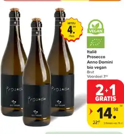 Carrefour Italië prosecco anno domini bio vegan aanbieding