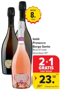 Carrefour Italië prosecco borgo santo aanbieding