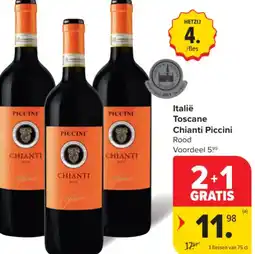 Carrefour Italië toscane chianti piccini aanbieding