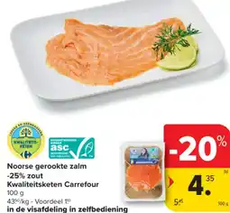 Carrefour Noorse gerookte zalm kwaliteitsketen carrefour aanbieding