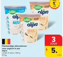 Carrefour Plantaardige alternatieven voor yoghurt in pot alpro aanbieding