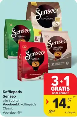 Carrefour Koffiepads Senseo aanbieding