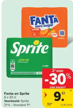Carrefour Fanta en sprite aanbieding