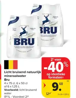 Carrefour Licht bruisend natuurlijk mineraalwater bru aanbieding