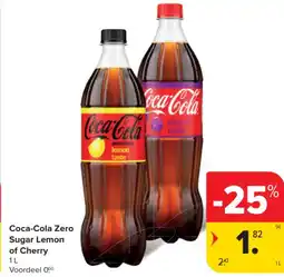 Carrefour Coca-cola zero sugar lemon of cherry aanbieding