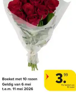 Carrefour Boeket met 10 rozen aanbieding