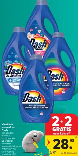 Carrefour Vloeibaar wasmiddel dash aanbieding