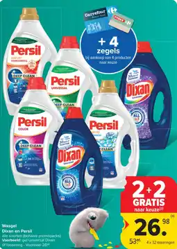 Carrefour Wasgel Dixan en Persil aanbieding