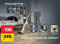 Carrefour Rowenta Stofzuiger met dweilfunctie 2 in 1 GZ7035WO aanbieding