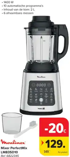 Carrefour Moulinex Mixer PerfectMix LM835D10 aanbieding