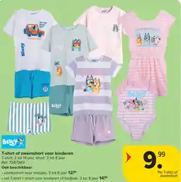 Carrefour T-shirt of zwemshort voor kinderen aanbieding