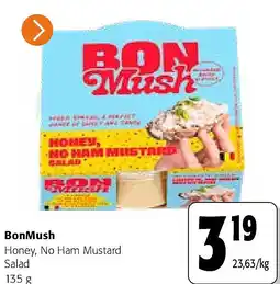 Colruyt BonMush Honey, No Ham Mustard Salad 135 g aanbieding