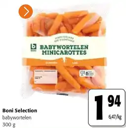 Colruyt Boni Selection babywortelen 300 g aanbieding