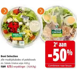Colruyt Boni Selection alle maaltijdsalades of pokébowls aanbieding