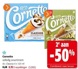 Colruyt Cornetto volledig assortiment aanbieding