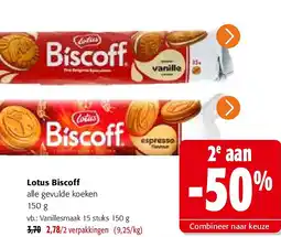 Colruyt Lotus Biscoff alle gevulde koeken 150 g aanbieding