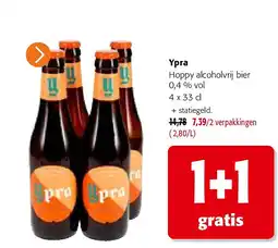 Colruyt Ypra Hoppy alcoholvrij bier 0,4 % vol 4 x 33 cl aanbieding