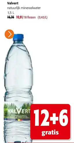 Colruyt Valvert natuurlijk mineraalwater 1,5 L aanbieding