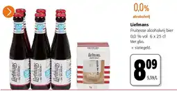 Colruyt Liefmans Fruitesse alcoholvrij bier 0,0 % vol 6 x 25 cl aanbieding