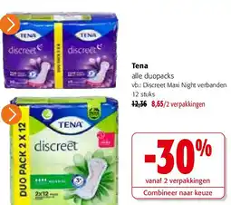 Colruyt Tena alle duopacks aanbieding