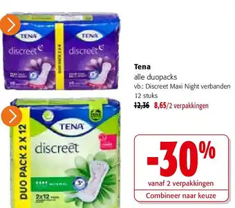 Colruyt Tena alle duopacks aanbieding