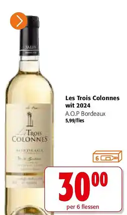 Colruyt Les Trois Colonnes wit 2024 aanbieding