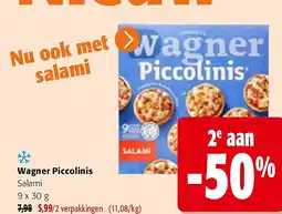 Colruyt Wagner Piccolinis Salami 9 x 30 g aanbieding