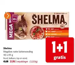 Colruyt Shelma Megabox natte kattenvoeding 40 x 85 g aanbieding