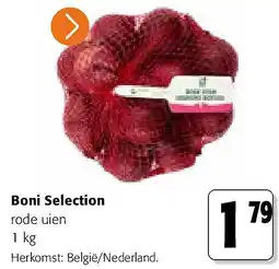 Colruyt Boni Selection rode uien 1 kg aanbieding