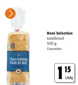 Colruyt Boni Selection toastbrood 500 g aanbieding