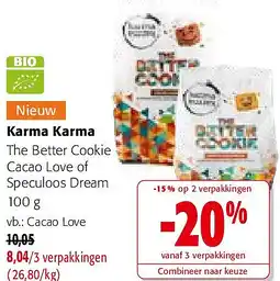 Colruyt Karma Karma The Better Cookie Cacao Love of Speculoos Dream 100 g aanbieding