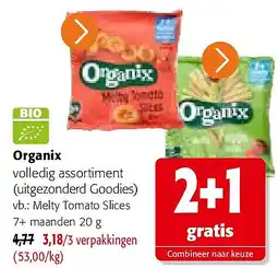 Colruyt Organix volledig assortiment aanbieding