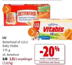 Colruyt LU Betterfood of LULU Baby Vitabis 175 g aanbieding