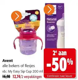 Colruyt Avent alle bekers of flesjes aanbieding