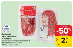 Carrefour Italiaanse fi jne vleeswaren Carrefour aanbieding